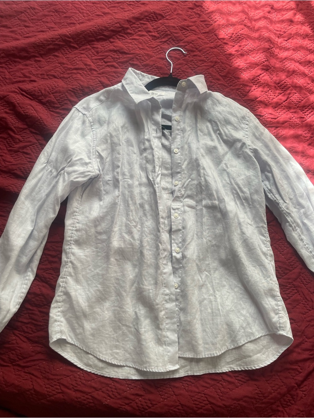 Uniqlo Light blue Women's Linen Button-Down Shirt
